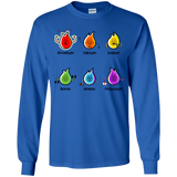 T-Shirts Royal / YS Flaming Elements Science Youth Long Sleeve T-Shirt