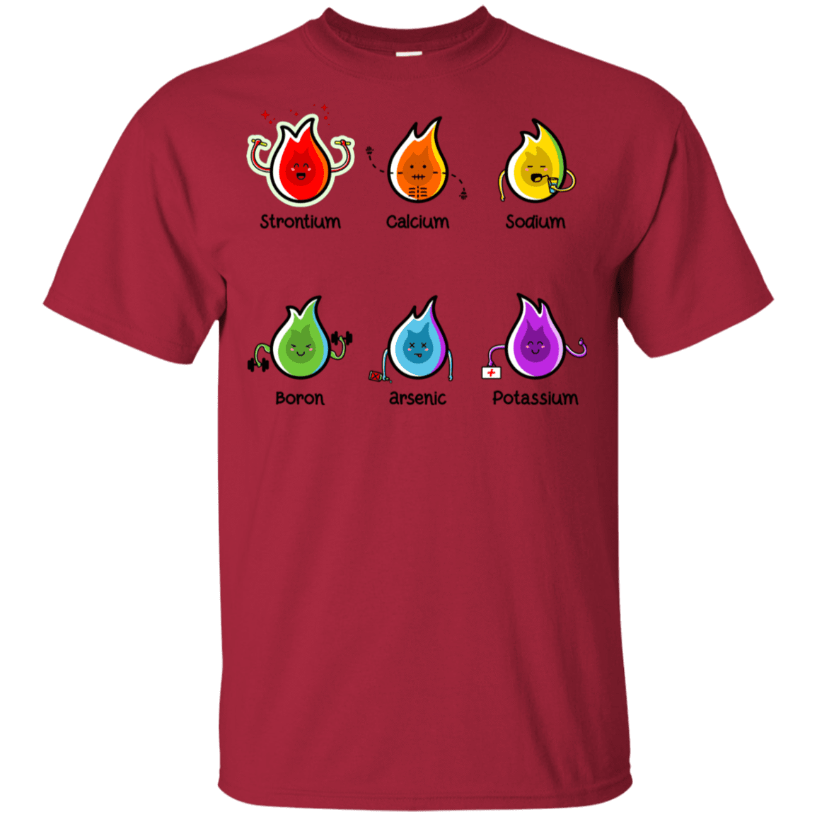 T-Shirts Cardinal / YXS Flaming Elements Science Youth T-Shirt