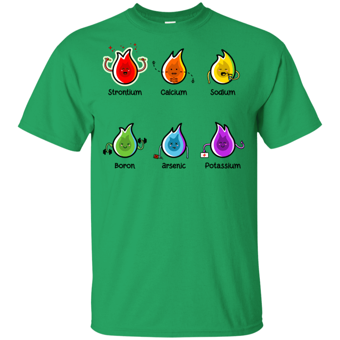 T-Shirts Irish Green / YXS Flaming Elements Science Youth T-Shirt