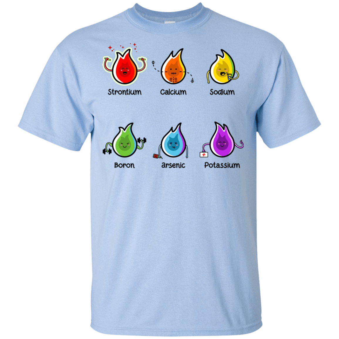 T-Shirts Light Blue / YXS Flaming Elements Science Youth T-Shirt