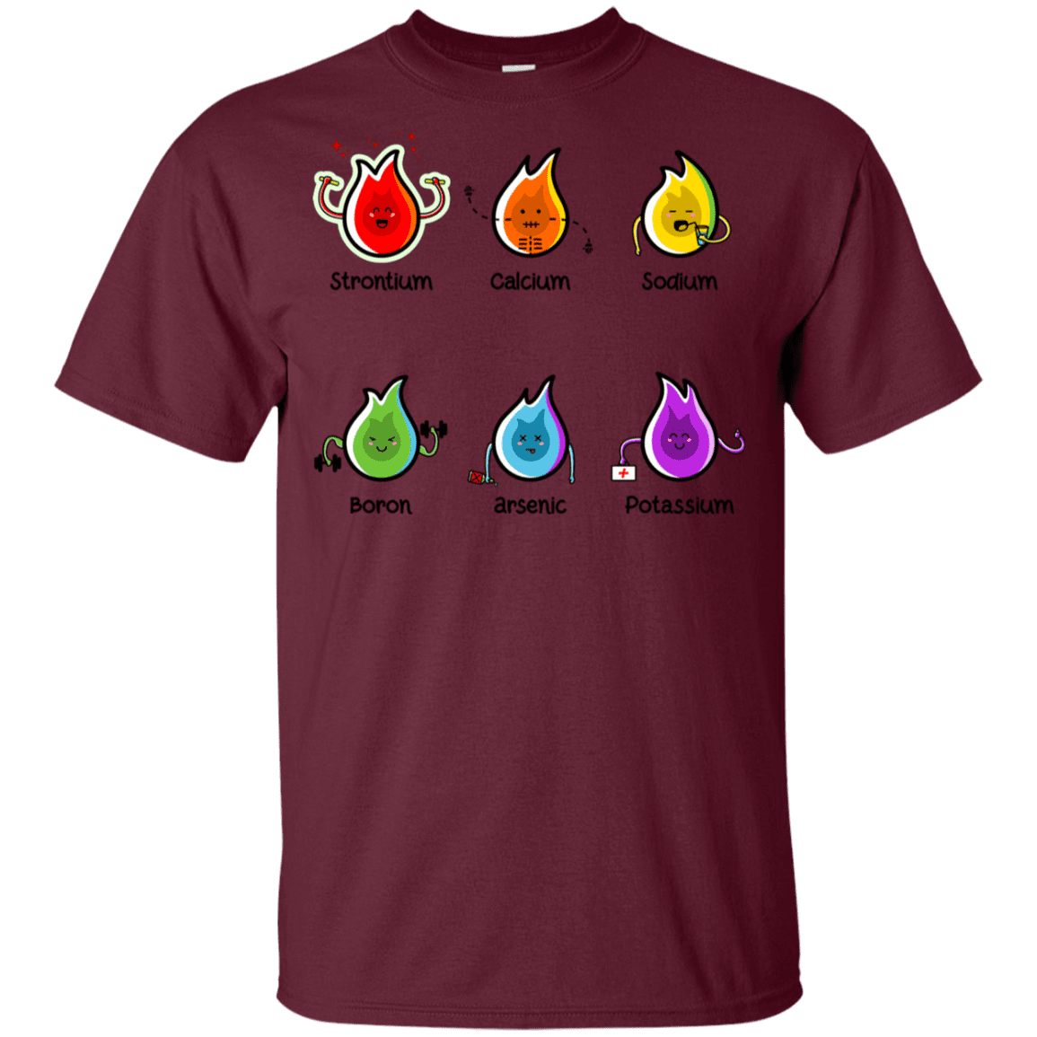 T-Shirts Maroon / YXS Flaming Elements Science Youth T-Shirt