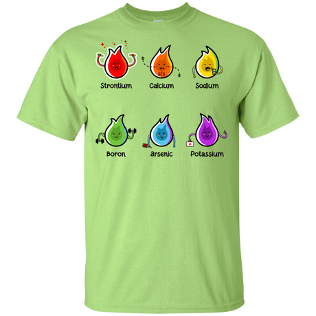 T-Shirts Mint Green / YXS Flaming Elements Science Youth T-Shirt