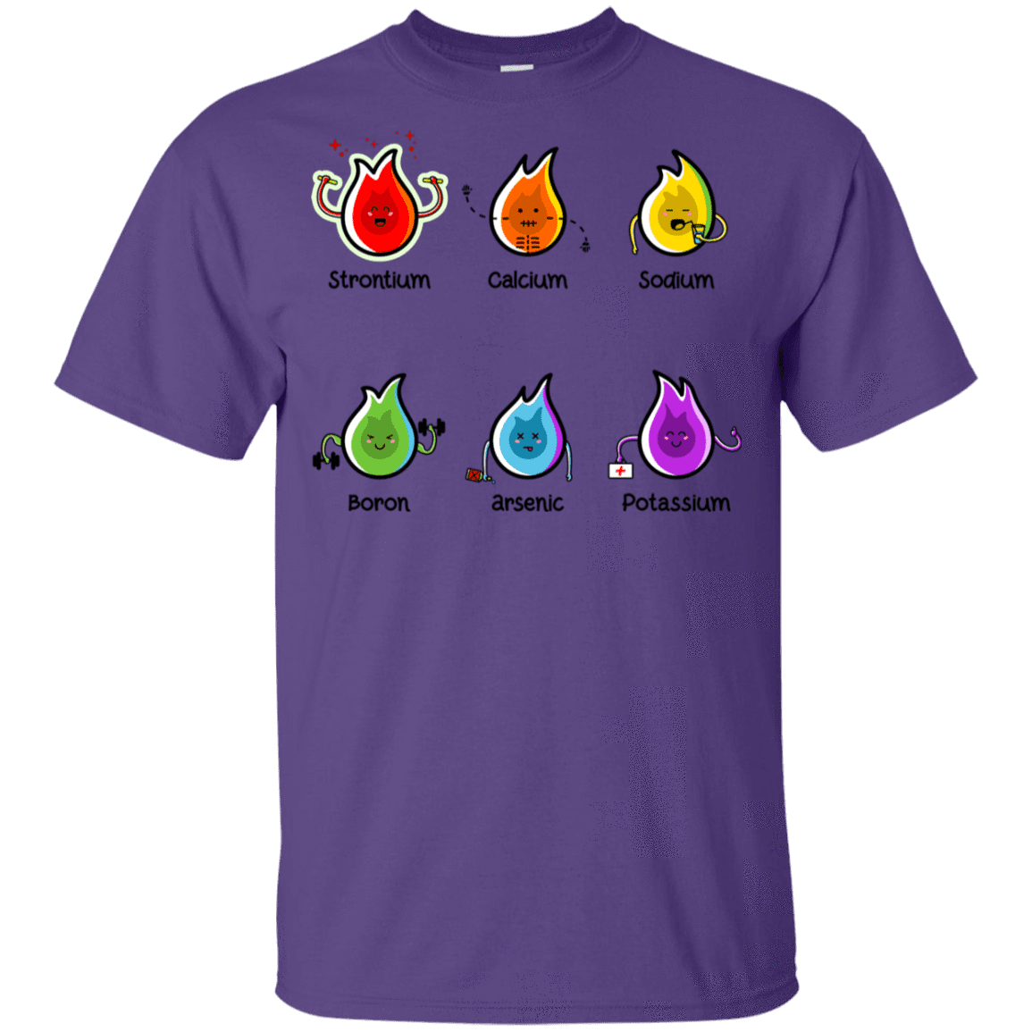 T-Shirts Purple / YXS Flaming Elements Science Youth T-Shirt