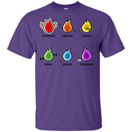 T-Shirts Purple / YXS Flaming Elements Science Youth T-Shirt