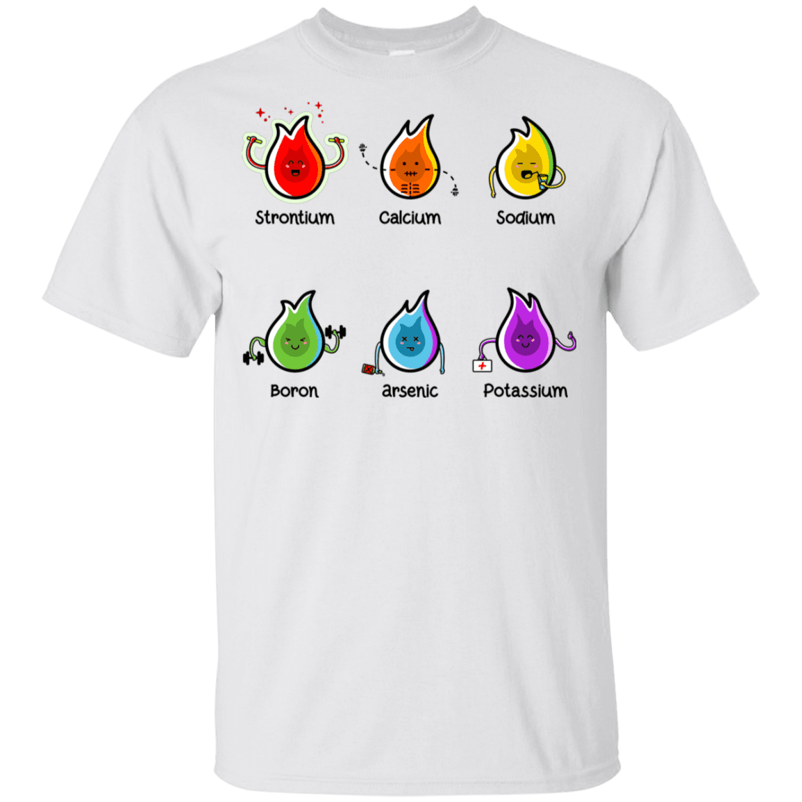 T-Shirts White / YXS Flaming Elements Science Youth T-Shirt