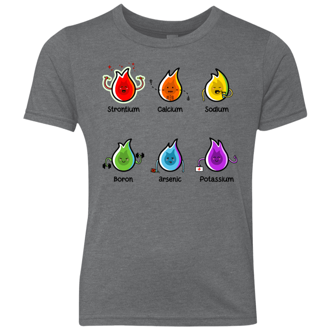 T-Shirts Premium Heather / YXS Flaming Elements Science Youth Triblend T-Shirt