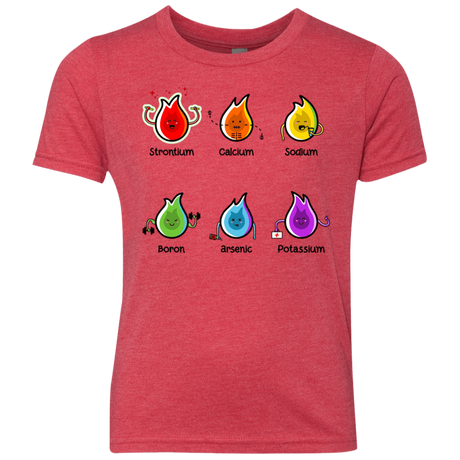 T-Shirts Vintage Red / YXS Flaming Elements Science Youth Triblend T-Shirt