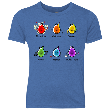 T-Shirts Vintage Royal / YXS Flaming Elements Science Youth Triblend T-Shirt