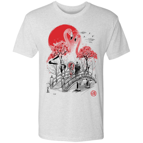 T-Shirts Heather White / S Flamingo Garden Men's Triblend T-Shirt