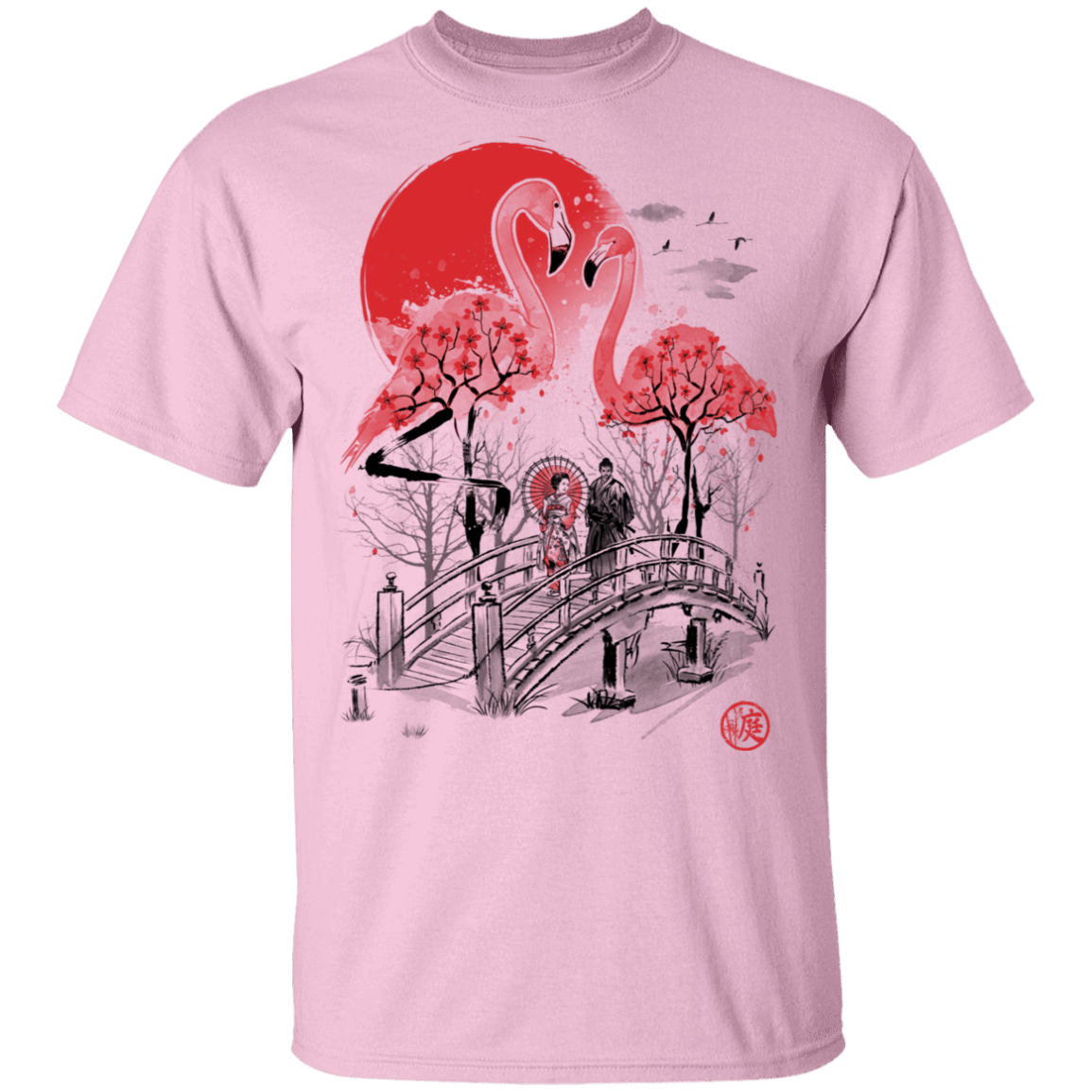 T-Shirts Light Pink / S Flamingo Garden T-Shirt