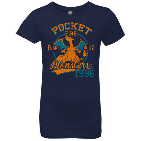 T-Shirts Midnight Navy / YXS FLARE BLITZ Girls Premium T-Shirt