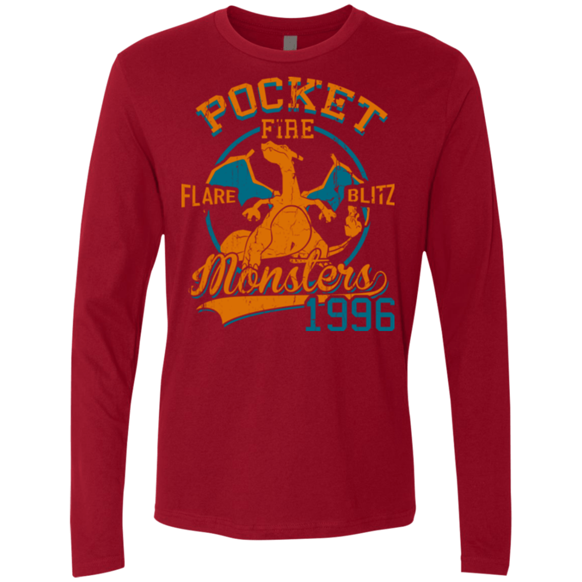 T-Shirts Cardinal / Small FLARE BLITZ Men's Premium Long Sleeve