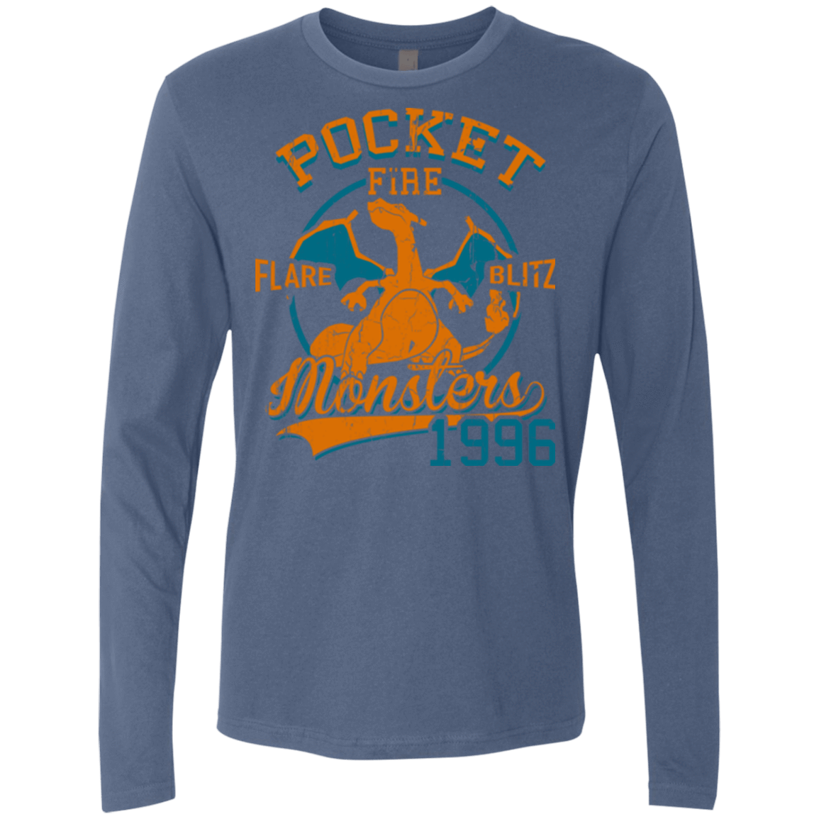 T-Shirts Indigo / Small FLARE BLITZ Men's Premium Long Sleeve