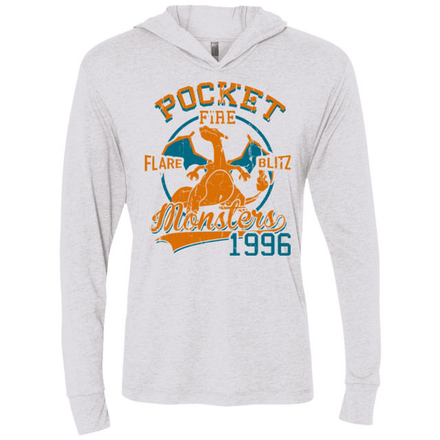 T-Shirts Heather White / X-Small FLARE BLITZ Triblend Long Sleeve Hoodie Tee