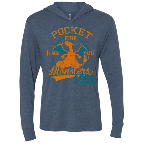 T-Shirts Indigo / X-Small FLARE BLITZ Triblend Long Sleeve Hoodie Tee