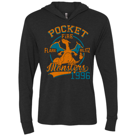 T-Shirts Vintage Black / X-Small FLARE BLITZ Triblend Long Sleeve Hoodie Tee