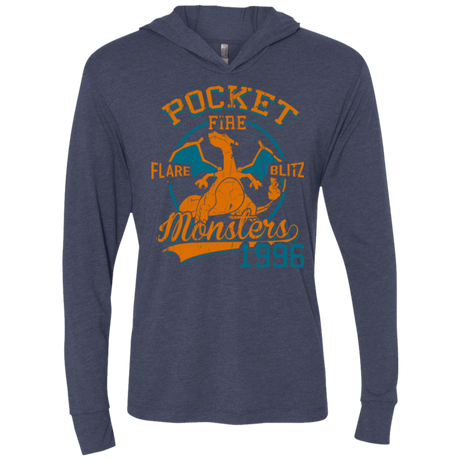 T-Shirts Vintage Navy / X-Small FLARE BLITZ Triblend Long Sleeve Hoodie Tee