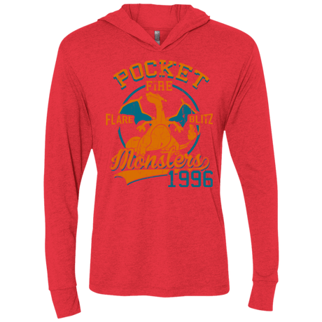 T-Shirts Vintage Red / X-Small FLARE BLITZ Triblend Long Sleeve Hoodie Tee