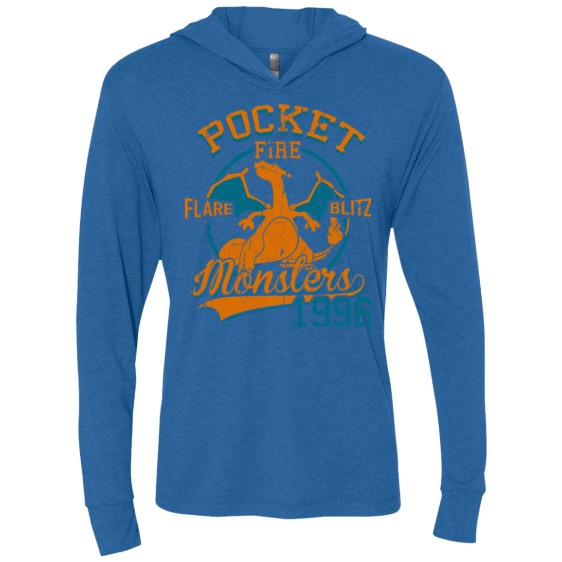 T-Shirts Vintage Royal / X-Small FLARE BLITZ Triblend Long Sleeve Hoodie Tee