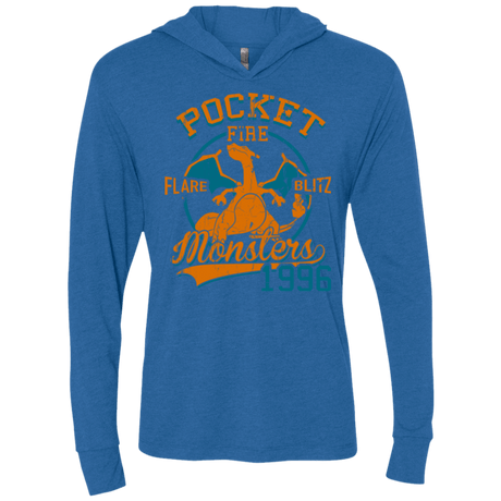 T-Shirts Vintage Royal / X-Small FLARE BLITZ Triblend Long Sleeve Hoodie Tee