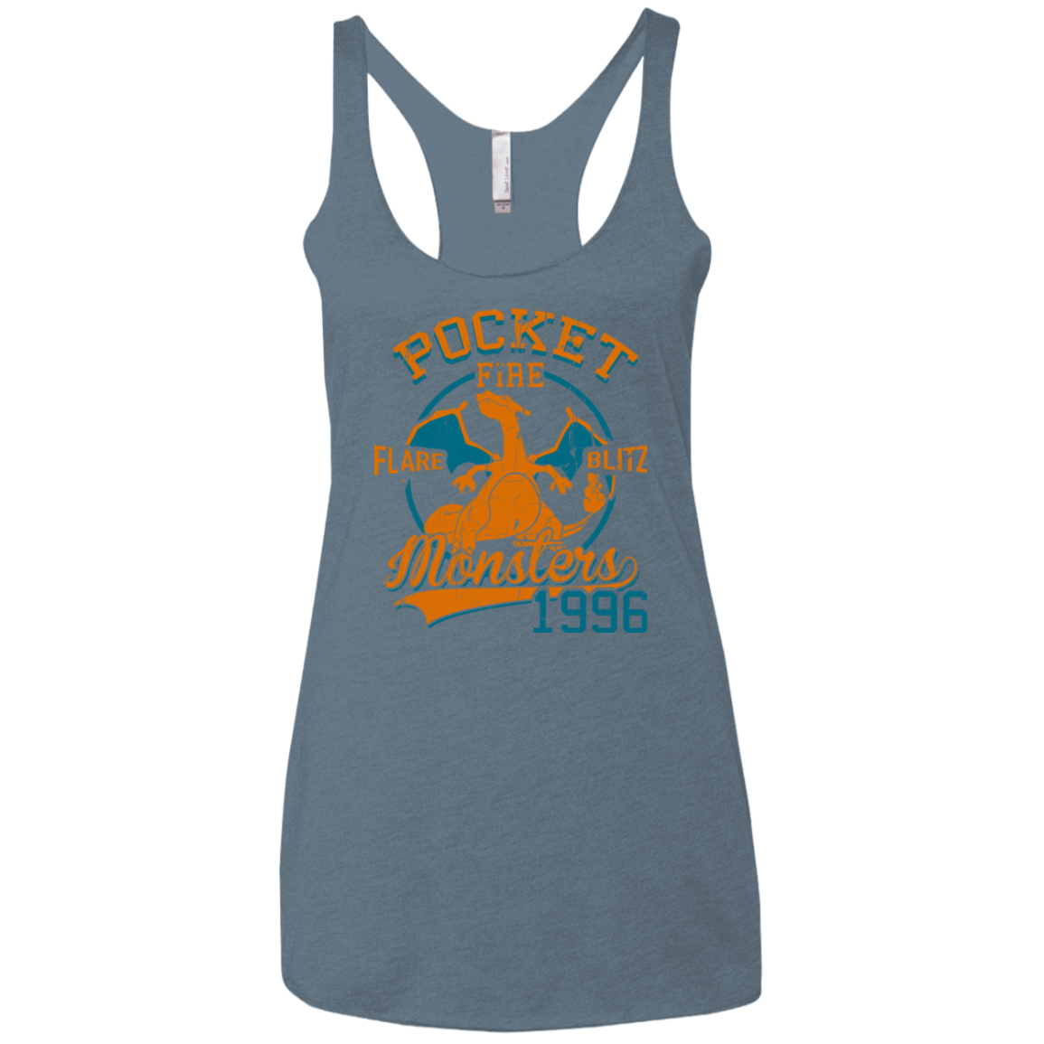 T-Shirts Indigo / X-Small FLARE BLITZ Women's Triblend Racerback Tank