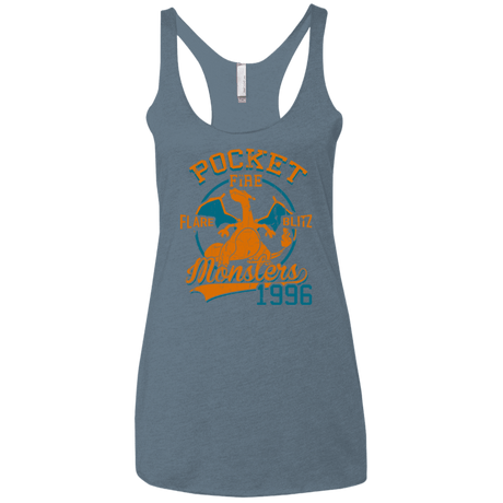 T-Shirts Indigo / X-Small FLARE BLITZ Women's Triblend Racerback Tank
