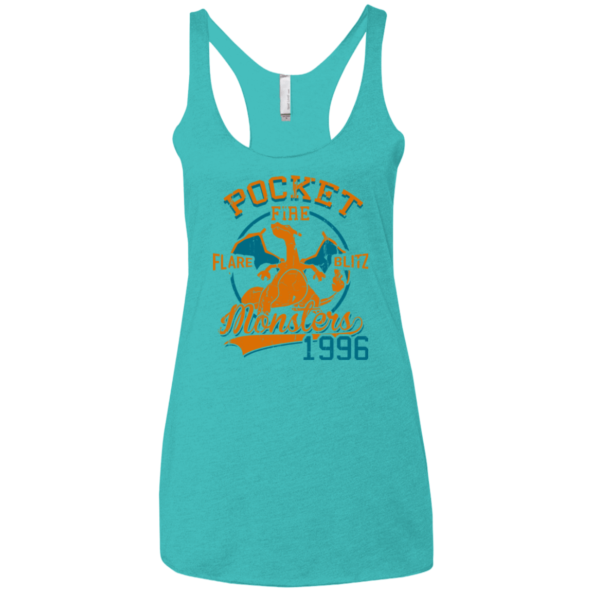 T-Shirts Tahiti Blue / X-Small FLARE BLITZ Women's Triblend Racerback Tank
