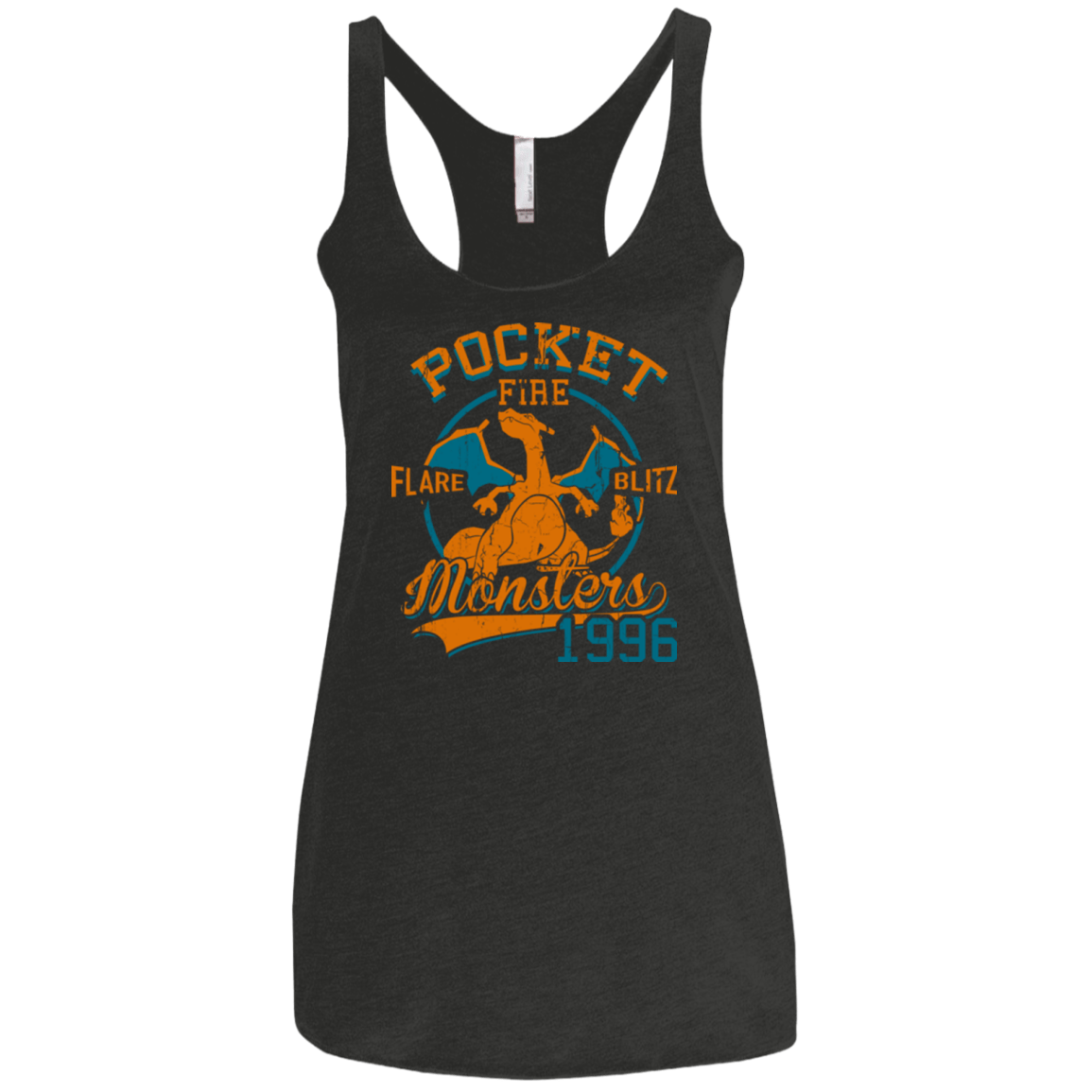 T-Shirts Vintage Black / X-Small FLARE BLITZ Women's Triblend Racerback Tank