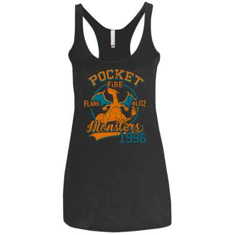 T-Shirts Vintage Black / X-Small FLARE BLITZ Women's Triblend Racerback Tank