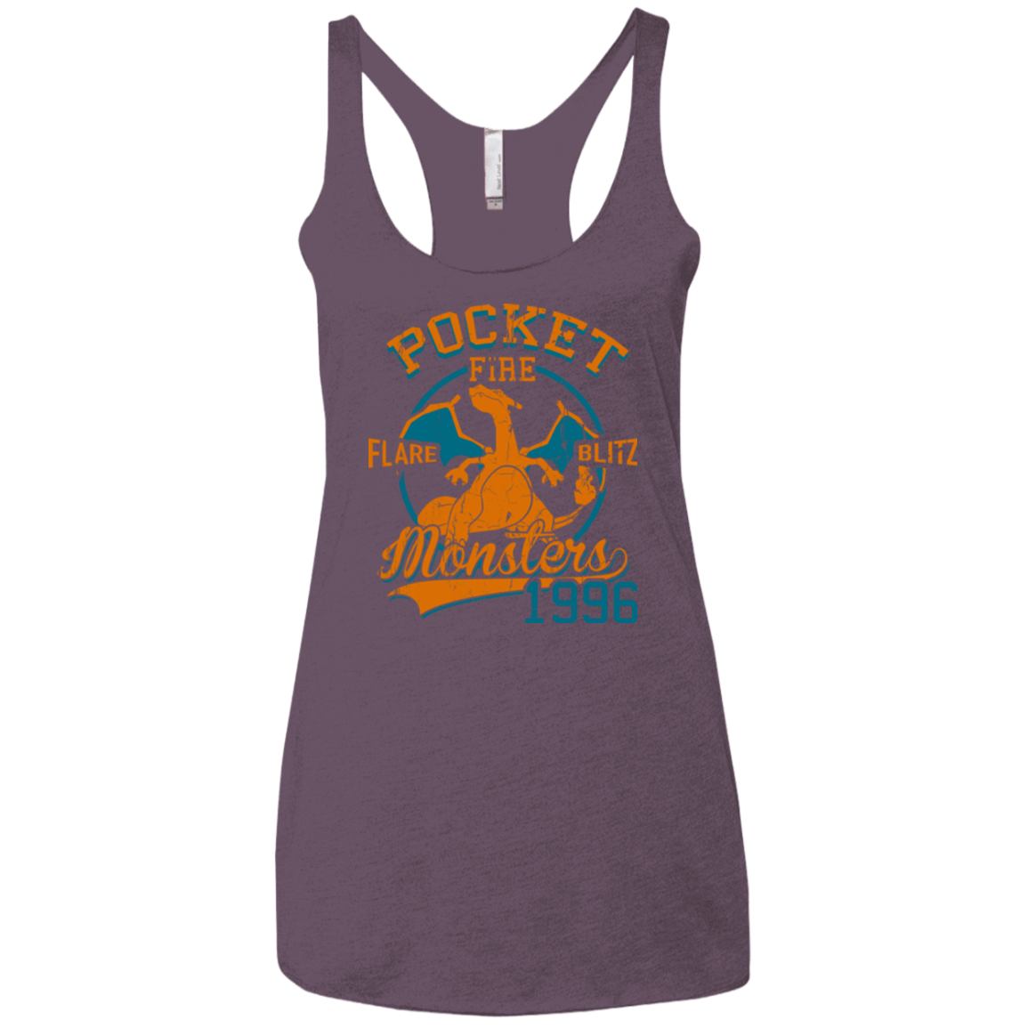 T-Shirts Vintage Purple / X-Small FLARE BLITZ Women's Triblend Racerback Tank