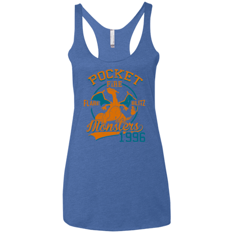 T-Shirts Vintage Royal / X-Small FLARE BLITZ Women's Triblend Racerback Tank
