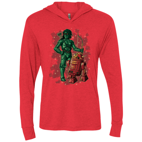 T-Shirts Vintage Red / X-Small Flash and Arrow Triblend Long Sleeve Hoodie Tee