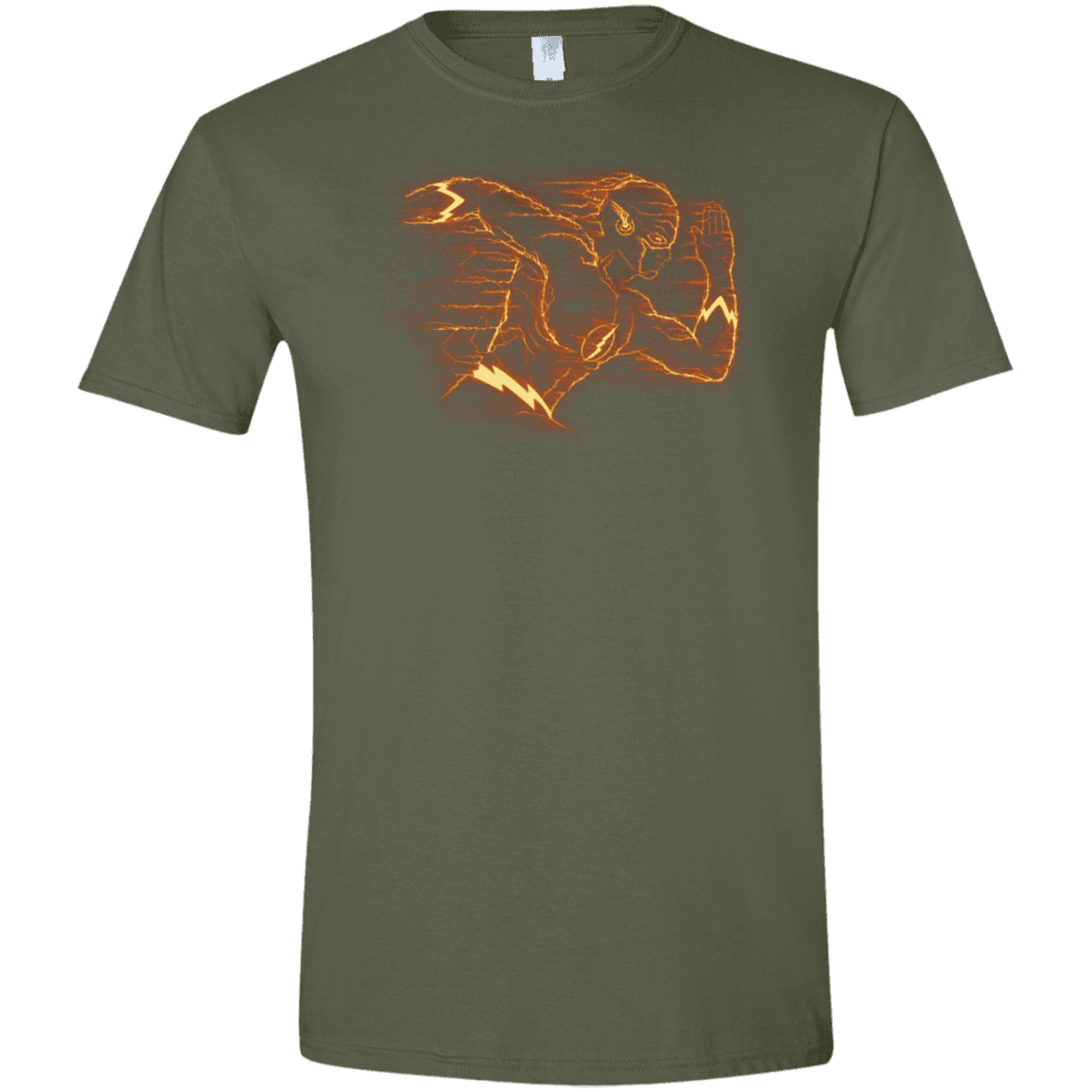 T-Shirts Military Green / S Flash Men's Semi-Fitted Softstyle
