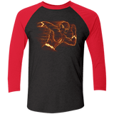 T-Shirts Vintage Black/Vintage Red / X-Small Flash Men's Triblend 3/4 Sleeve