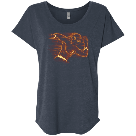 T-Shirts Vintage Navy / X-Small Flash Triblend Dolman Sleeve