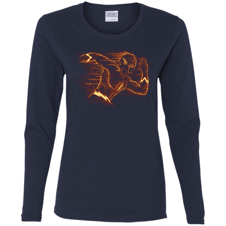 T-Shirts Navy / S Flash Women's Long Sleeve T-Shirt