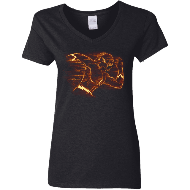 T-Shirts Black / S Flash Women's V-Neck T-Shirt