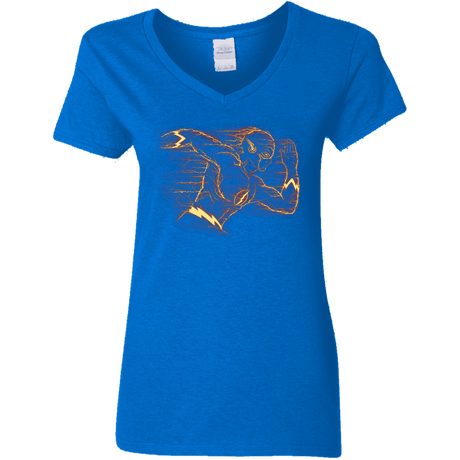 T-Shirts Royal / S Flash Women's V-Neck T-Shirt