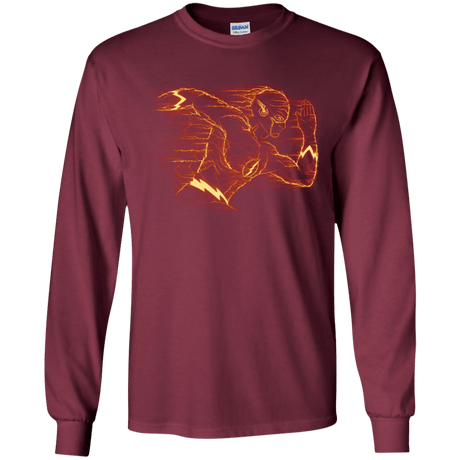 T-Shirts Maroon / YS Flash Youth Long Sleeve T-Shirt