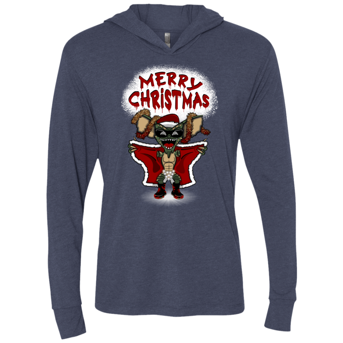 T-Shirts Vintage Navy / X-Small Flashing Through The Snow Triblend Long Sleeve Hoodie Tee