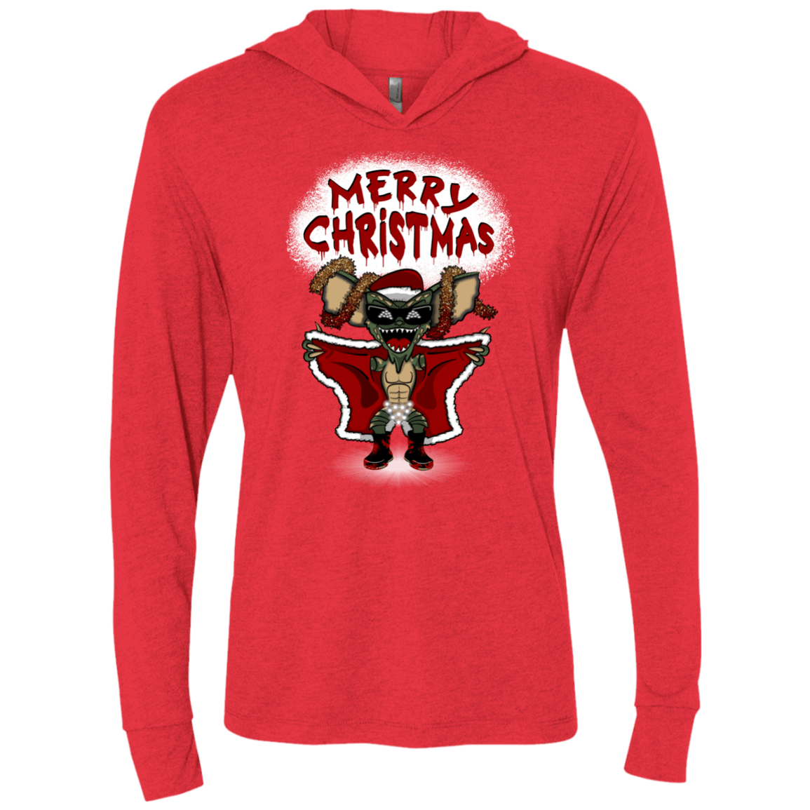 T-Shirts Vintage Red / X-Small Flashing Through The Snow Triblend Long Sleeve Hoodie Tee