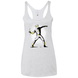 T-Shirts Heather White / X-Small Flashsy Women's Triblend Racerback Tank
