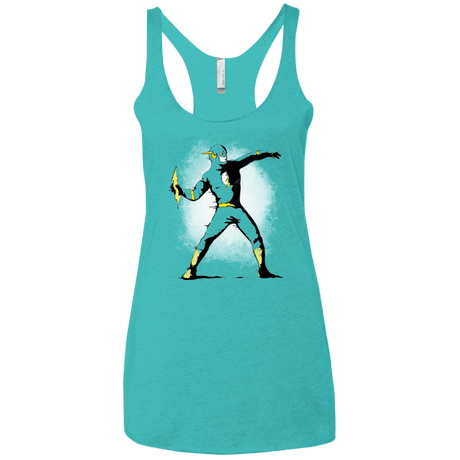 T-Shirts Tahiti Blue / X-Small Flashsy Women's Triblend Racerback Tank