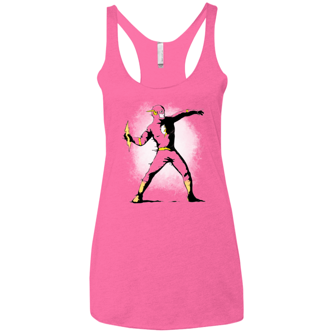 T-Shirts Vintage Pink / X-Small Flashsy Women's Triblend Racerback Tank