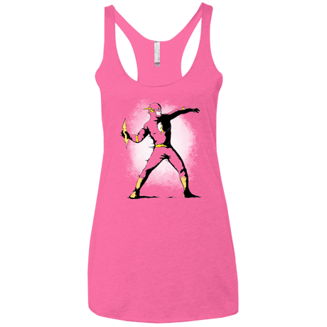 T-Shirts Vintage Pink / X-Small Flashsy Women's Triblend Racerback Tank
