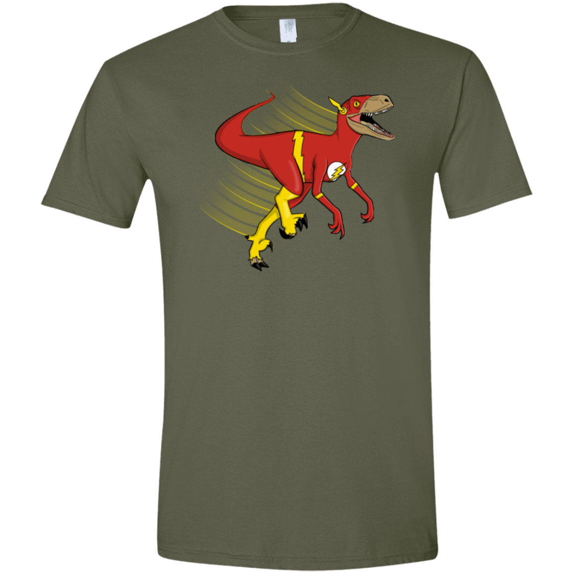 T-Shirts Military Green / S Flashtor Men's Semi-Fitted Softstyle