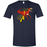 T-Shirts Navy / X-Small Flashtor Men's Semi-Fitted Softstyle