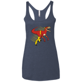 T-Shirts Vintage Navy / X-Small Flashtor Women's Triblend Racerback Tank