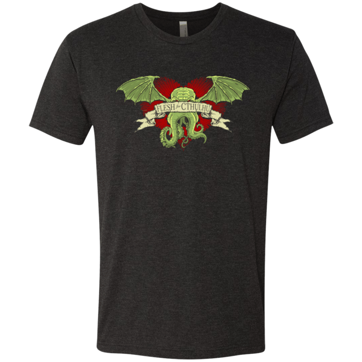 T-Shirts Vintage Black / Small Flesh For Cthulhu Men's Triblend T-Shirt