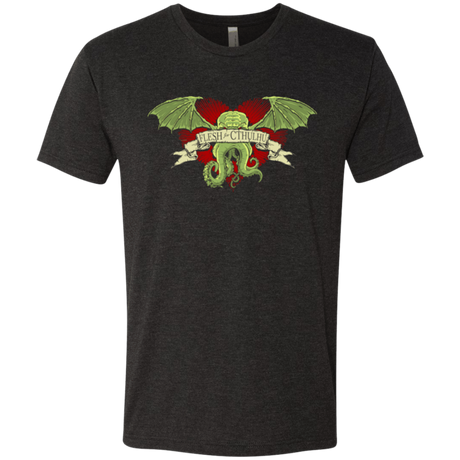 T-Shirts Vintage Black / Small Flesh For Cthulhu Men's Triblend T-Shirt